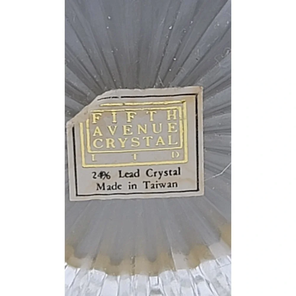 Fifth Ave‎ heavy glass & brass carriage clock Brass Crystal